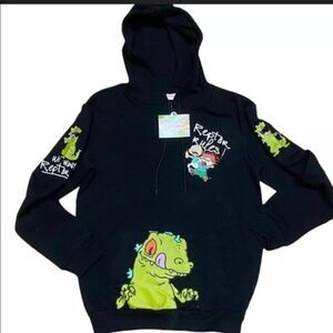 Nickelodeon Rugrats Hoodie Reptar‎ Rules 90’s NEW Tommy Chuckie Retro Lounge